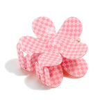 Checkered Flower Claw Clip (Multiple Colors)