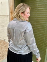 Life of the Party Shimmer Top in Silver