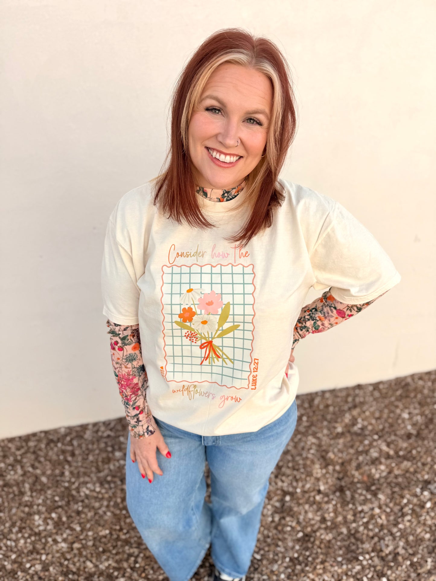 Field of Flowers Mesh Top