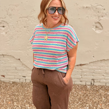 Kira Striped Knit Top