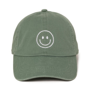 Embroidered Smiley Hat (Multiple Colors)
