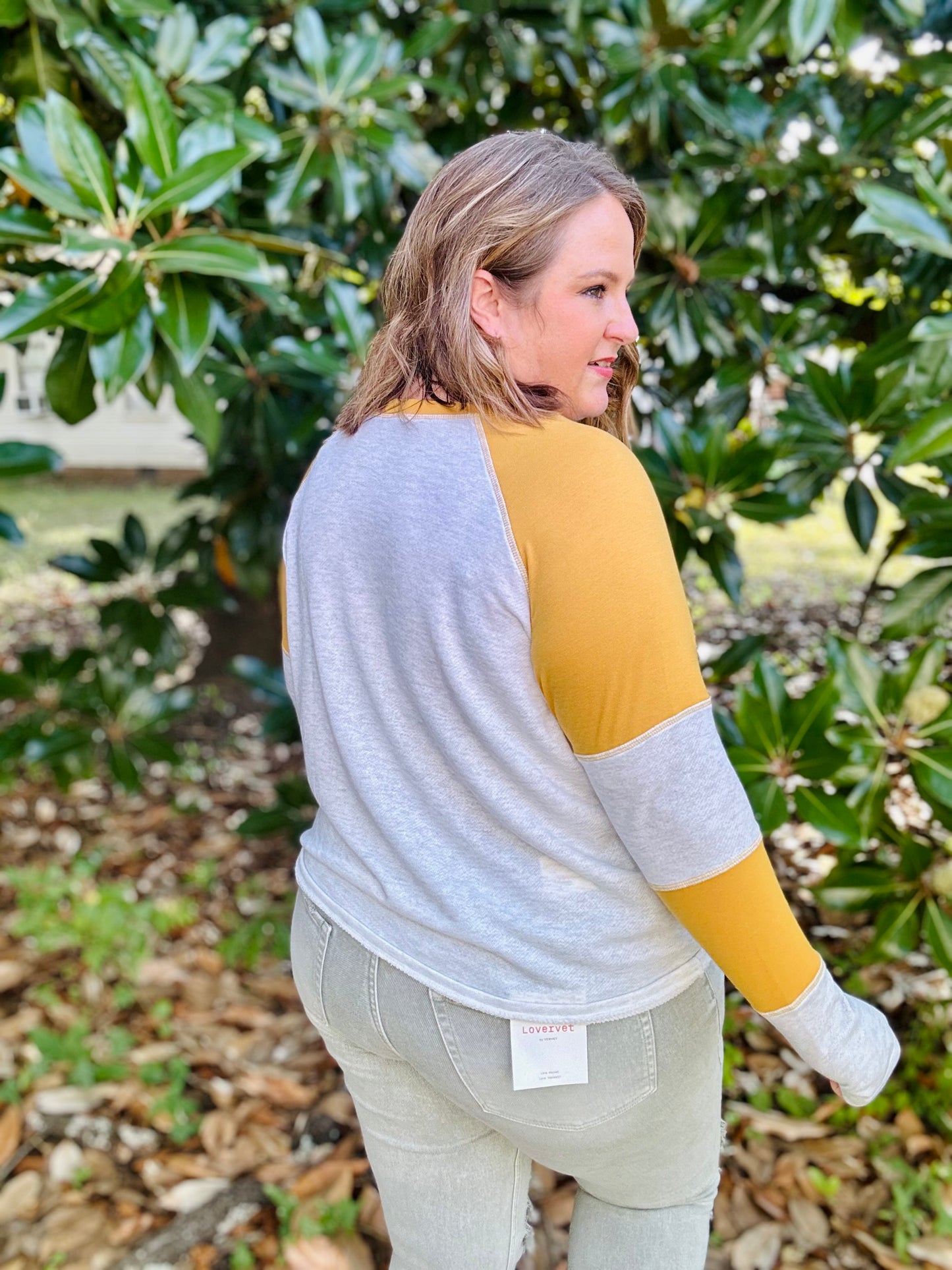 Taui Gold Colorblock Top