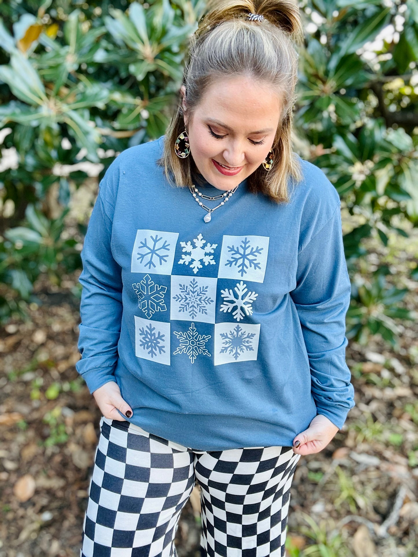 Snowflake Collage Long Sleeve Tee