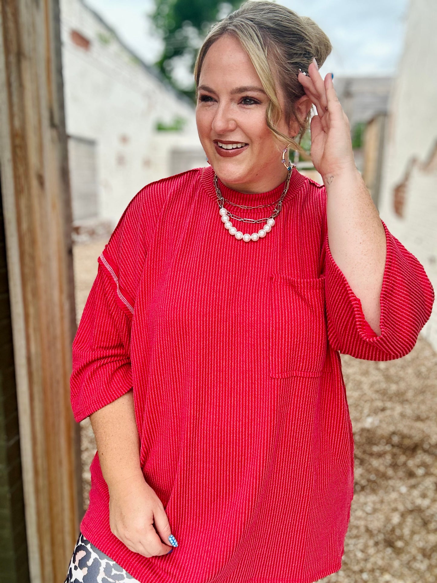Kayla Oversized Ribbed Top