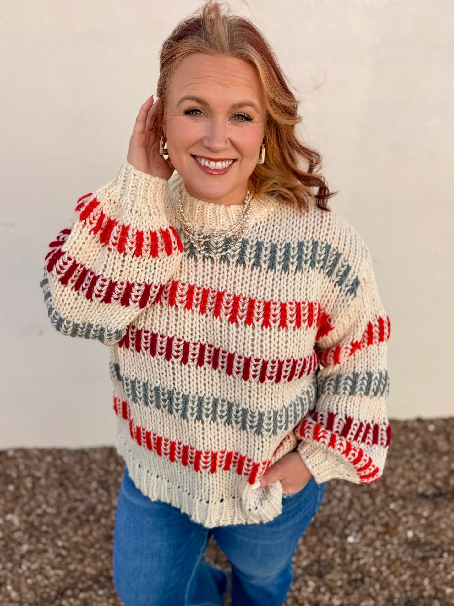 Briana Multi Color Striped Top