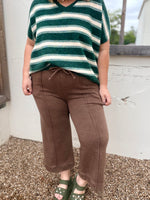 Karen Acid Wash Pants in Brown