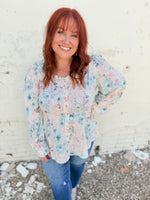 Sophia Floral Button Down Top