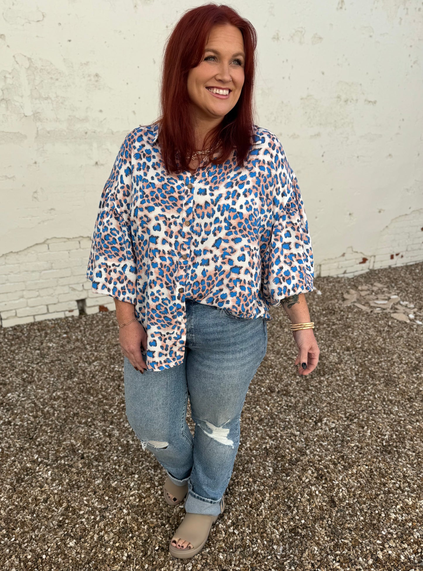 Savannah Animal Print Button Down