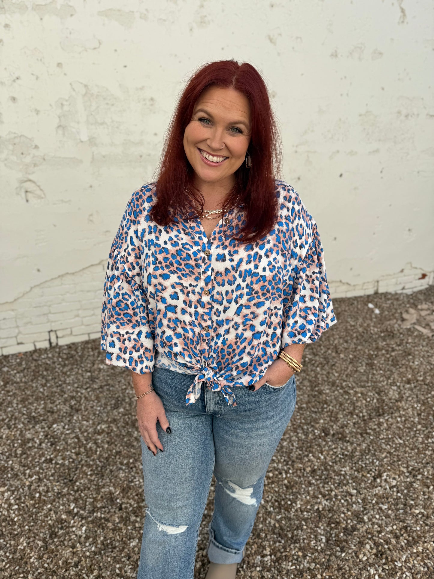 Savannah Animal Print Button Down