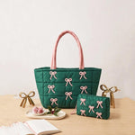 Quilted Puffer Shoulder Tote