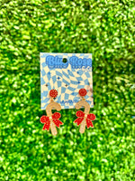 Rhinestone Candy Cane Earrings