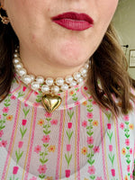 Pearl Layered Heart Necklace