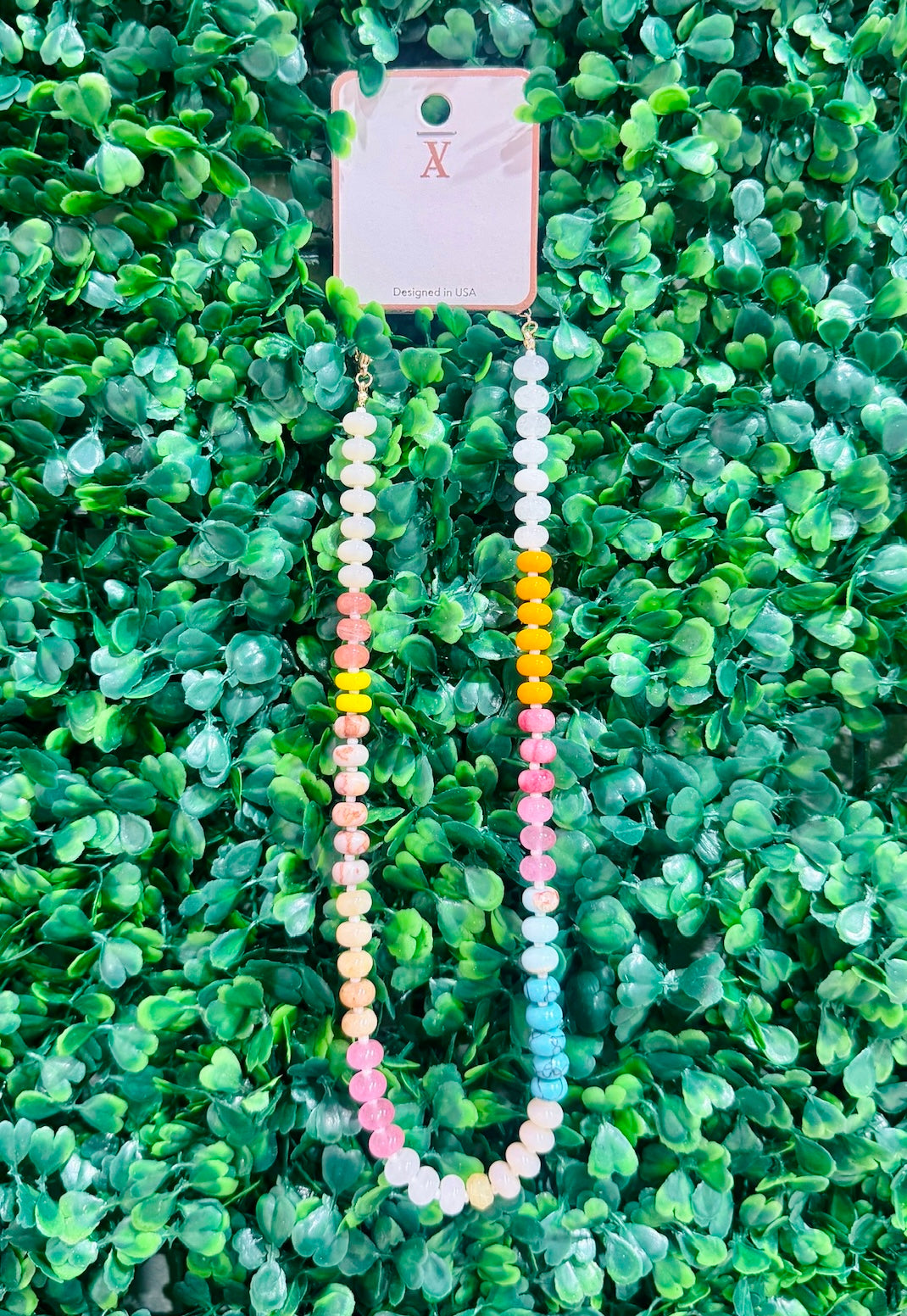 Pastel Candy Stone Beaded Necklace
