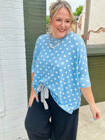 Ken Ribbed Polka Dot Top