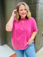 Kara Acid Washed Oversized Boyfriend Tee (Multiple Colors)