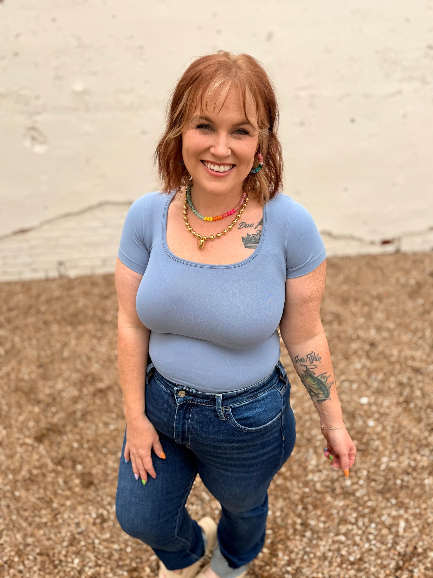 Candice Scoop Neck Short Sleeve Top (Multiple Colors)