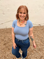 Candice Scoop Neck Short Sleeve Top (Multiple Colors)