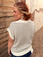 Alexis Striped Sleeveless Sweater