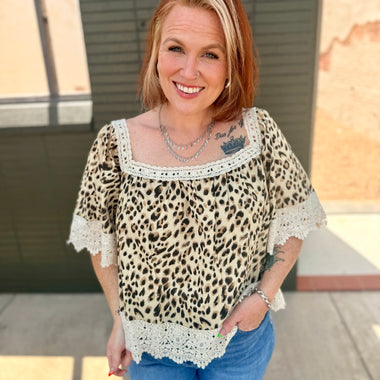 Kenny Leopard & Lace Top