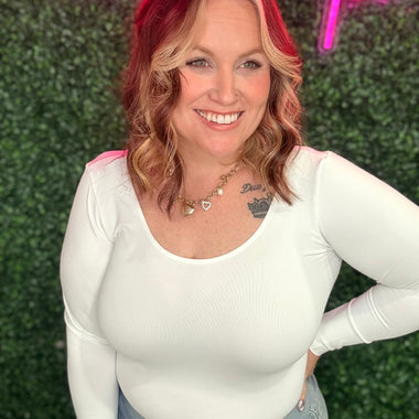 Seamless Reversible Long Sleeve in White