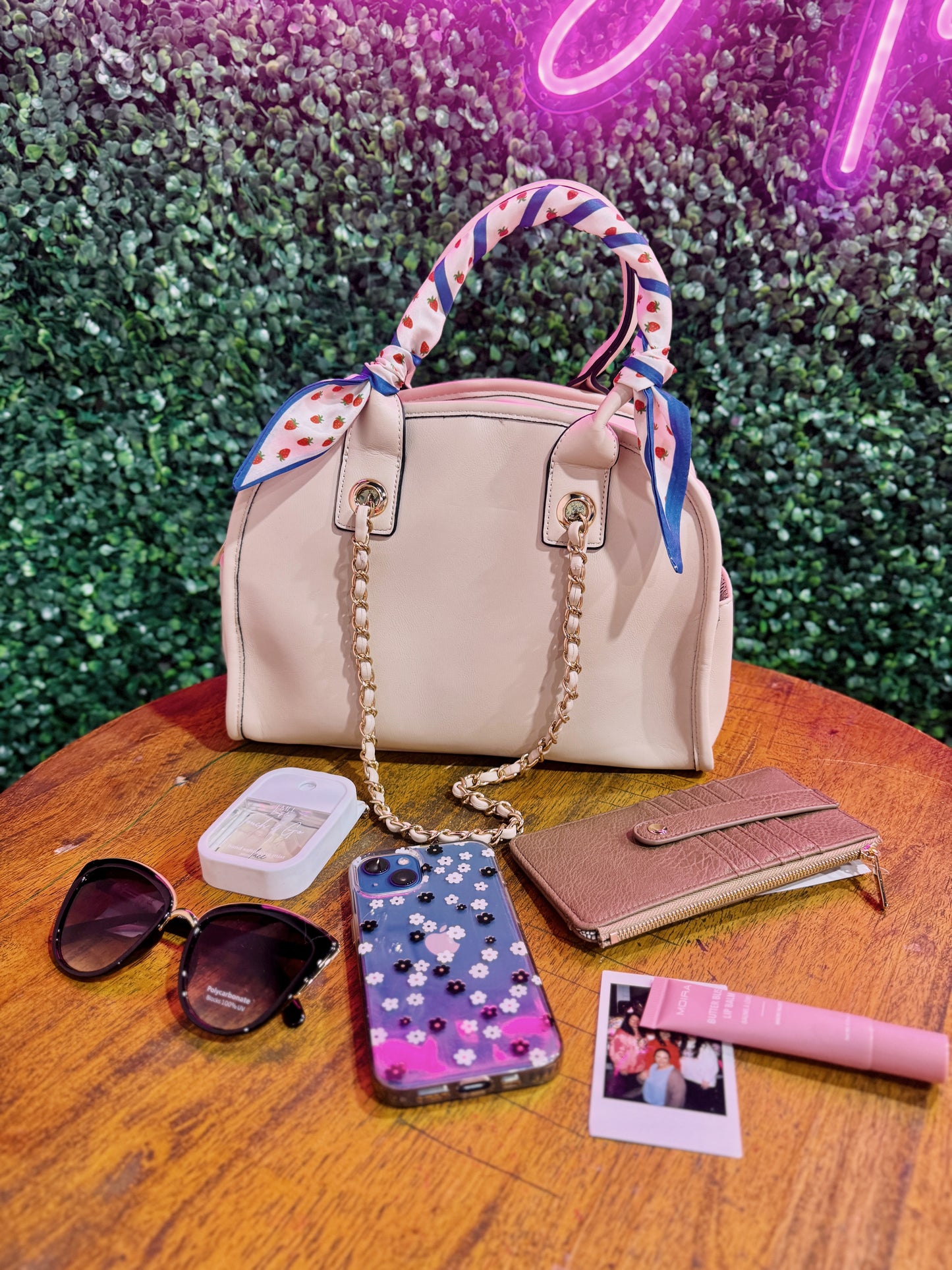 Beth Chain Strap Dome Satchel