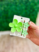 Flower Claw Clip Trio