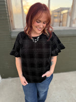 Morgan Black Sparkly Top