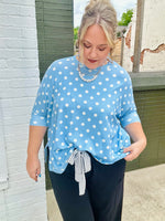 Ken Ribbed Polka Dot Top
