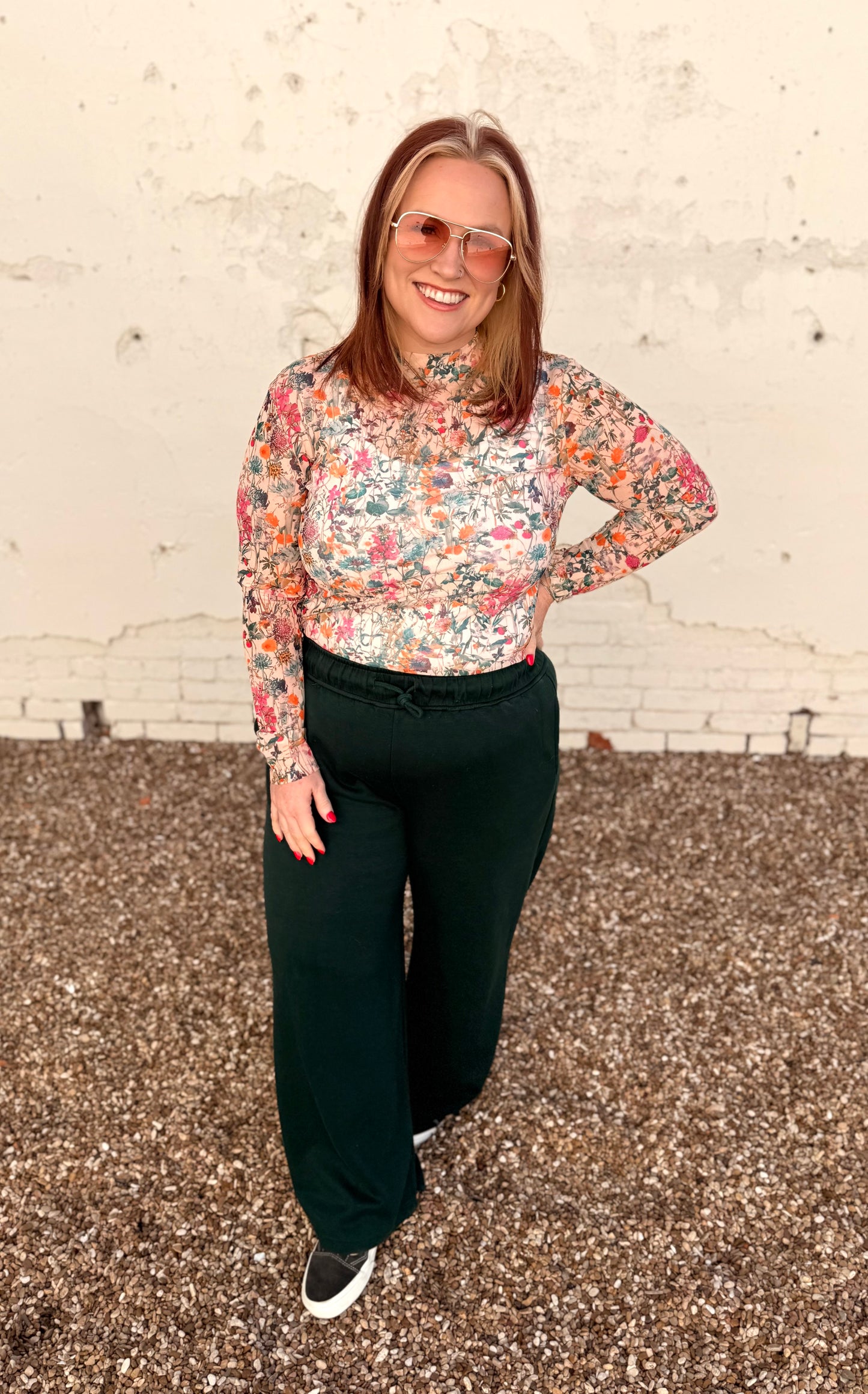 Field of Flowers Mesh Top