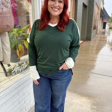 Carrie V-Neck Long Sleeve Top