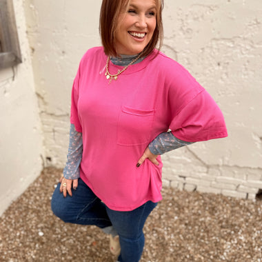 Lennie Ribbed Boyfriend Top (Multiple Colors)