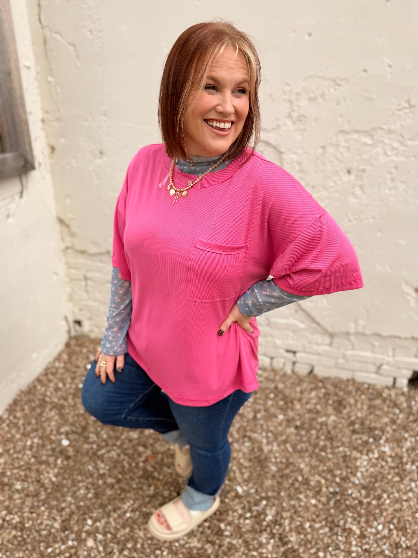 Lennie Ribbed Boyfriend Top (Multiple Colors)