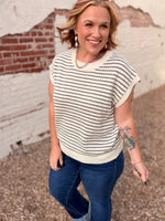 Alexis Striped Sleeveless Sweater