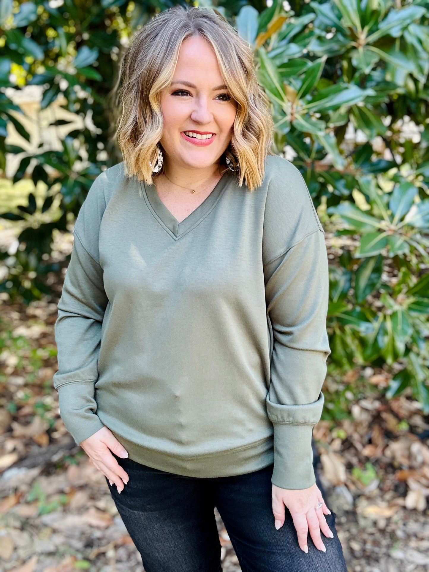 Shawna Olive Top