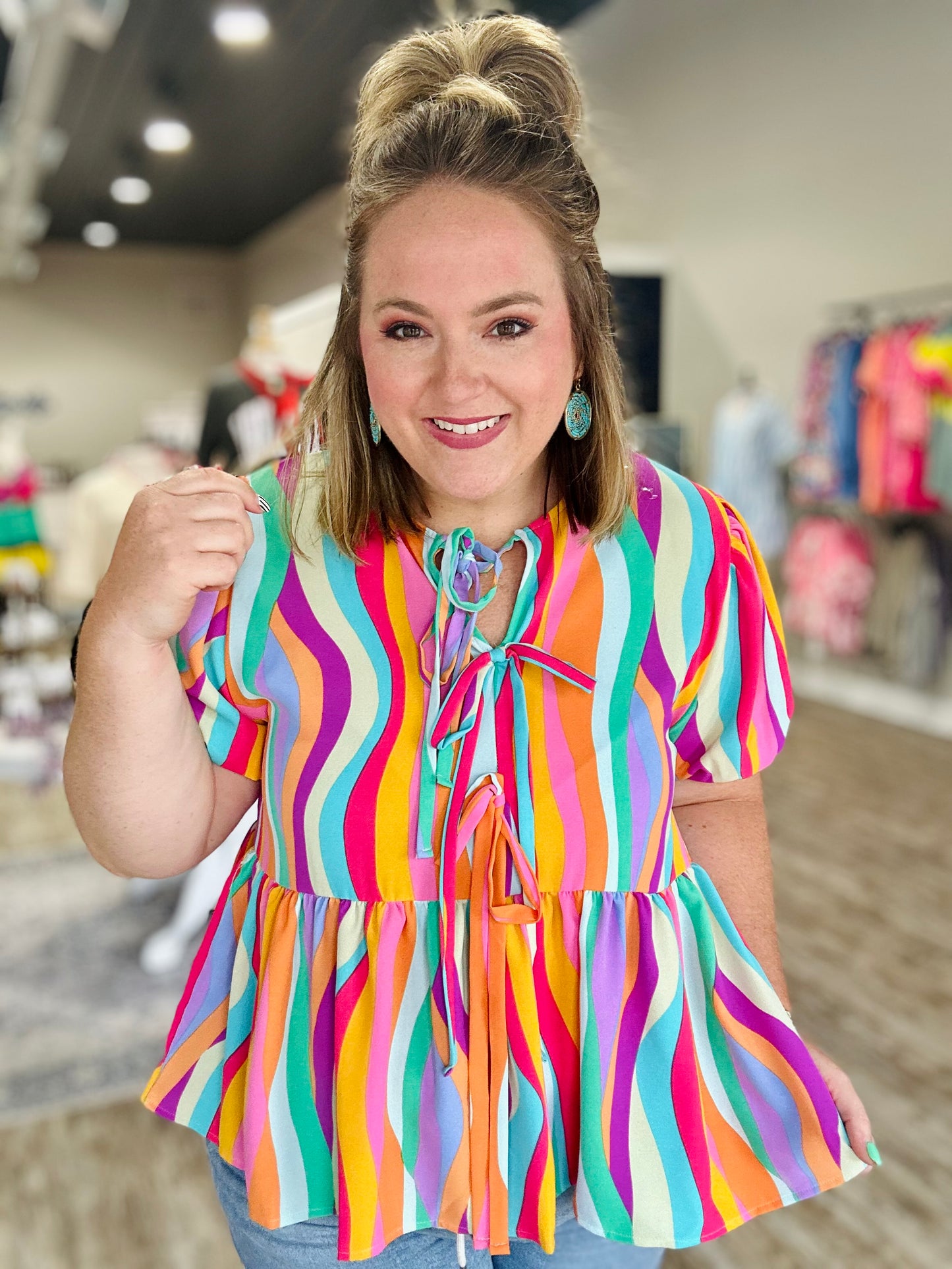 Allie Retro Stripe Top