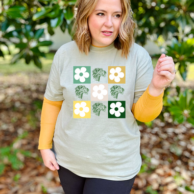 Flower Block School Spirit Tee