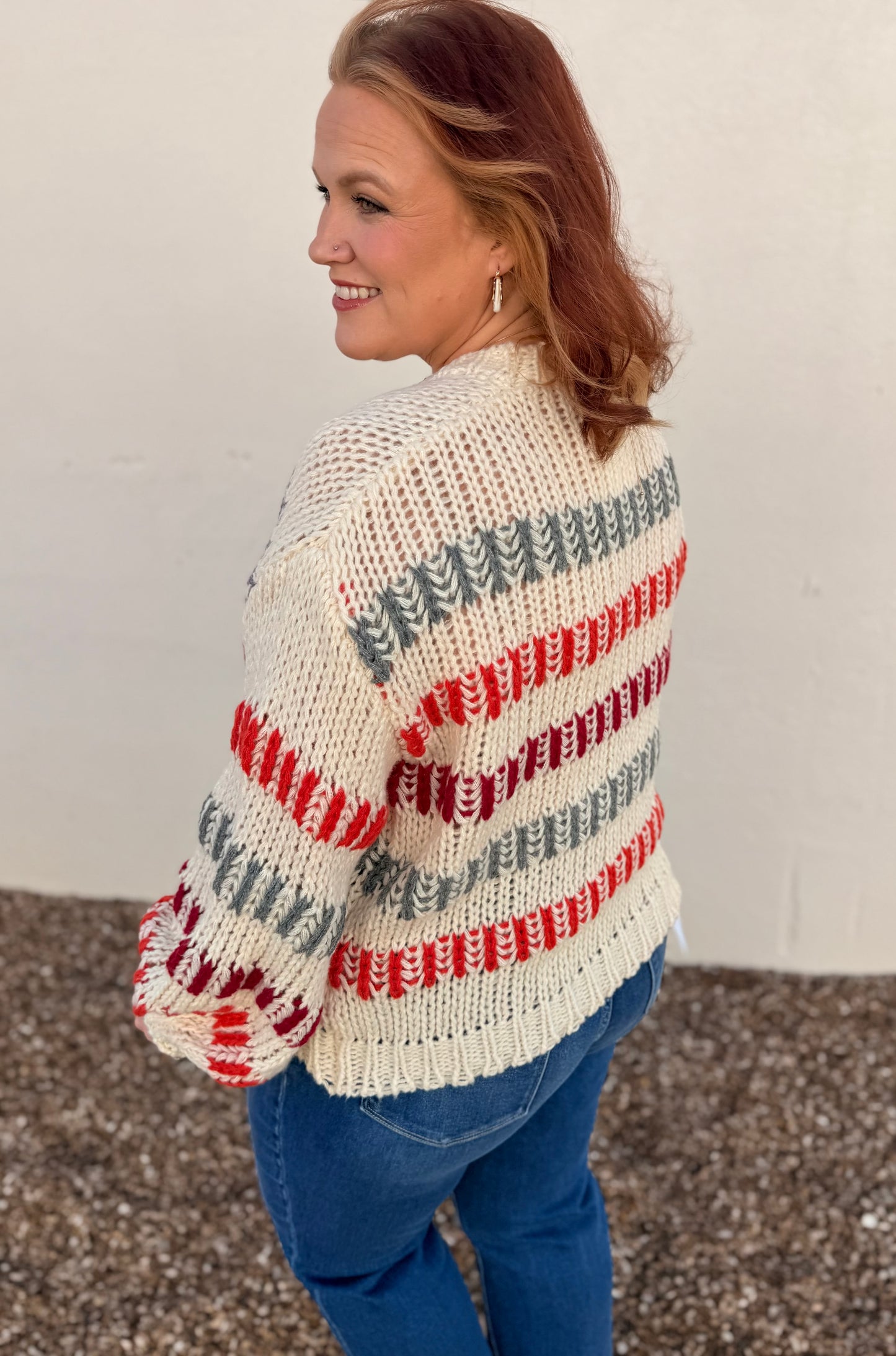 Briana Multi Color Striped Top