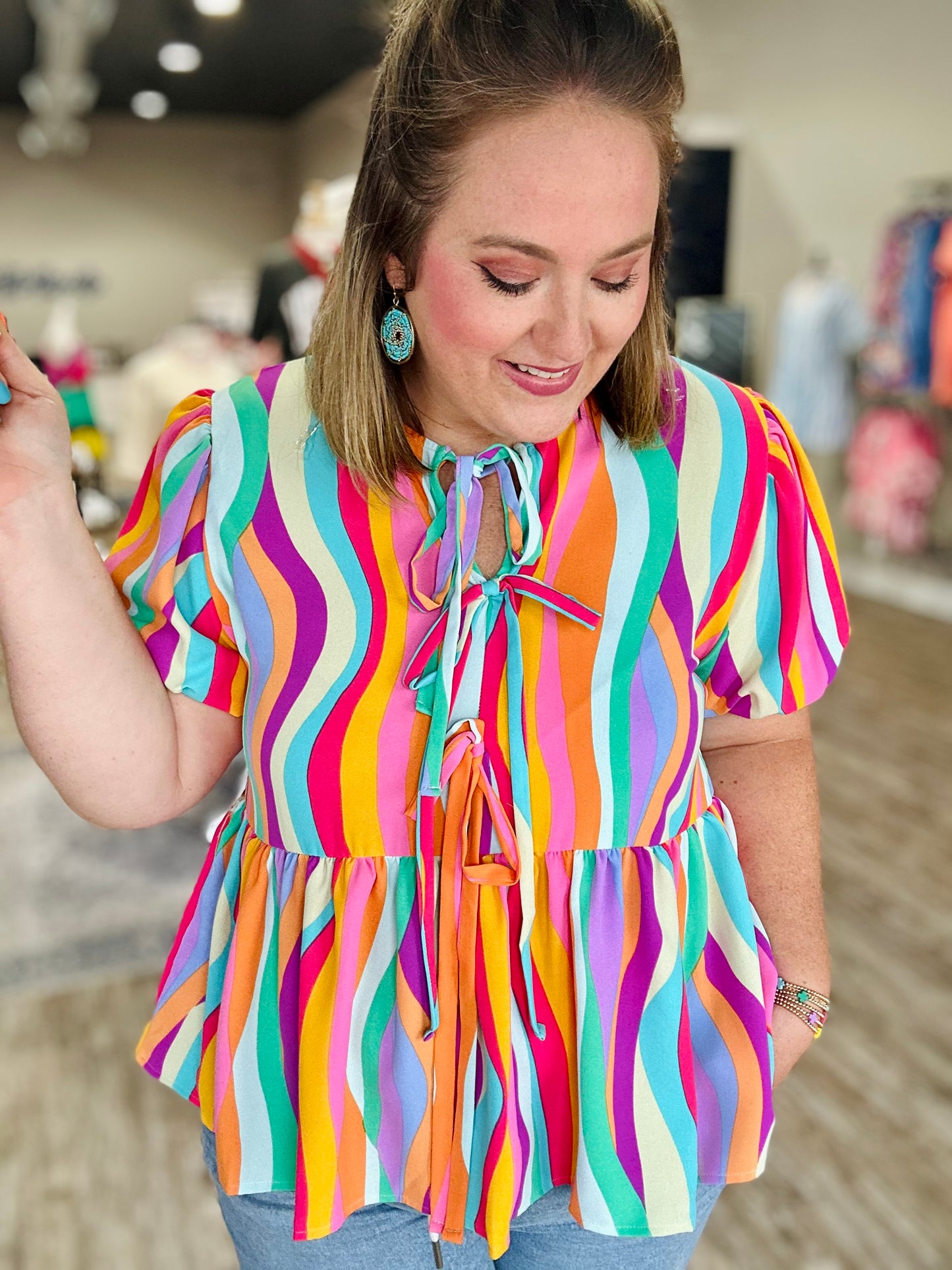 Allie Retro Stripe Top