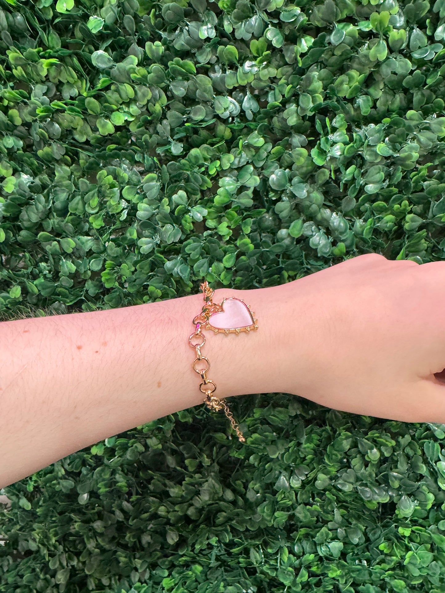 Chain Link Bracelet - Heart Pendant