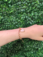 Chain Link Bracelet - Heart Pendant