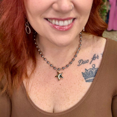 Star Beaded Charm Necklace