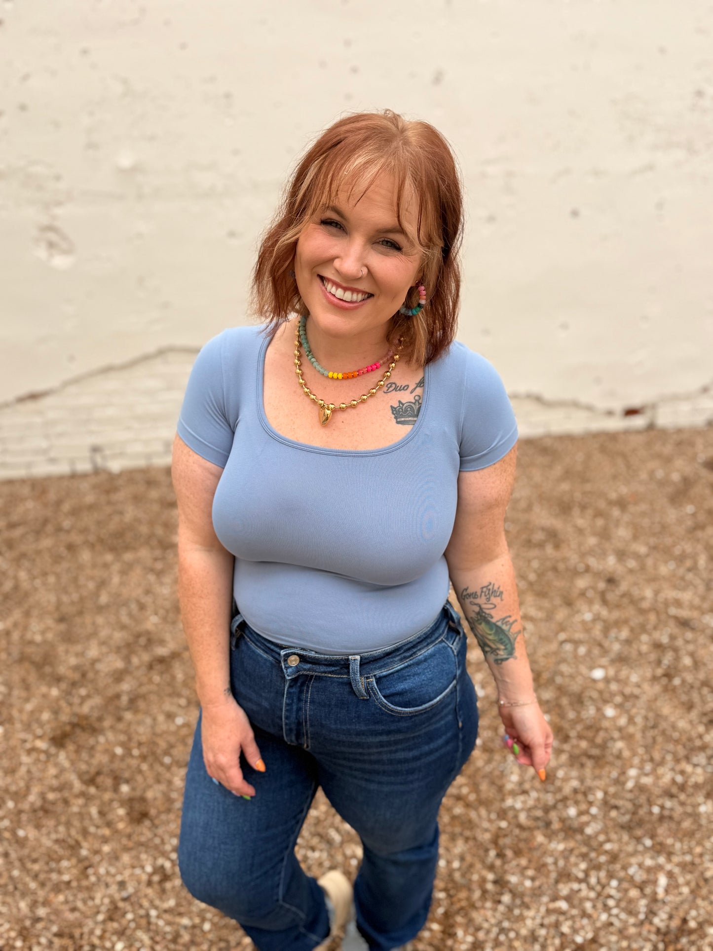 Candice Scoop Neck Short Sleeve Top (Multiple Colors)