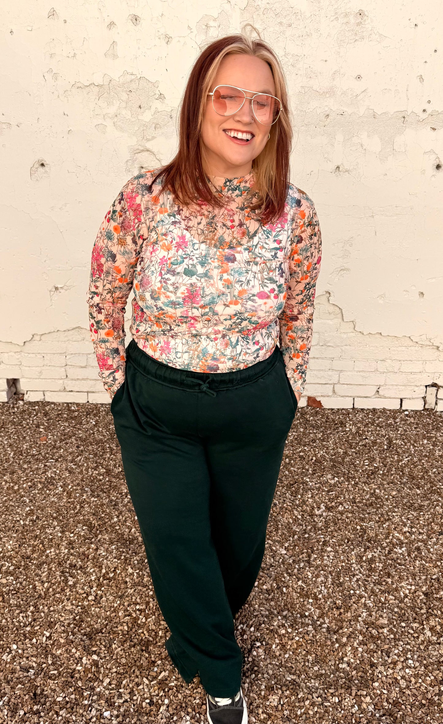 Field of Flowers Mesh Top