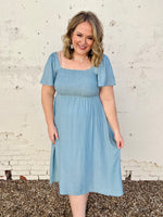 Megan Square Neck Midi Dress