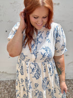 Jeri Blue Floral Dress