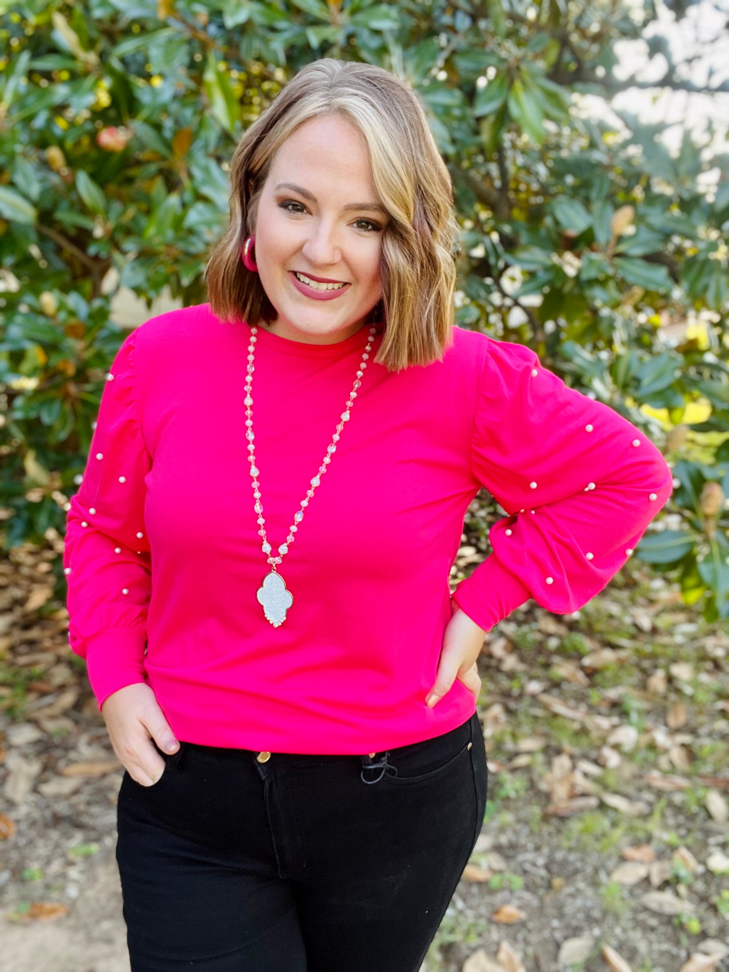 Pearl Embellished Top
