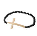 Beaded Cross Stretch Bracelet