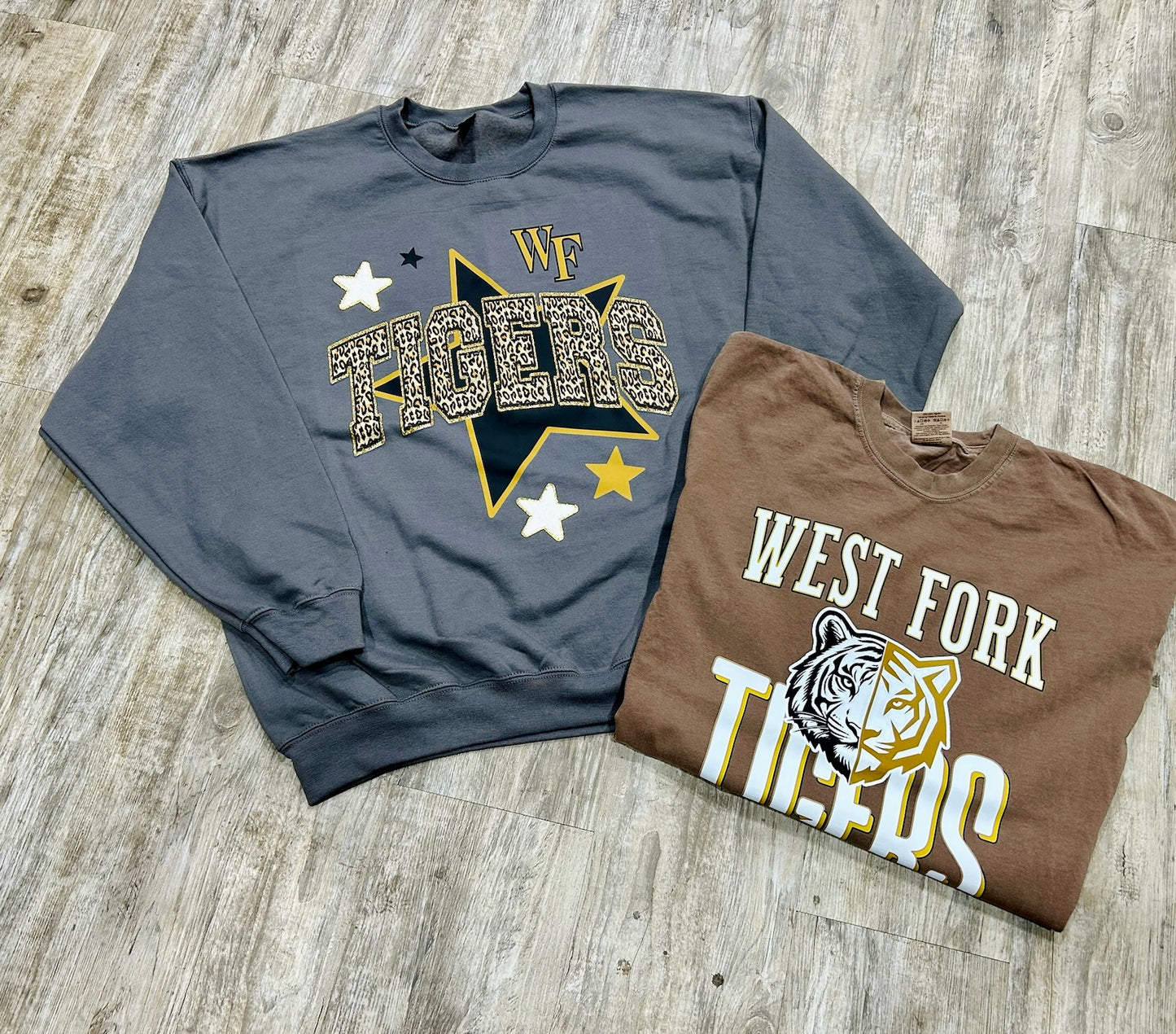 Chenille Patch Accent School Spirit Sweatshirt (Any Style)