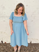 Megan Square Neck Midi Dress