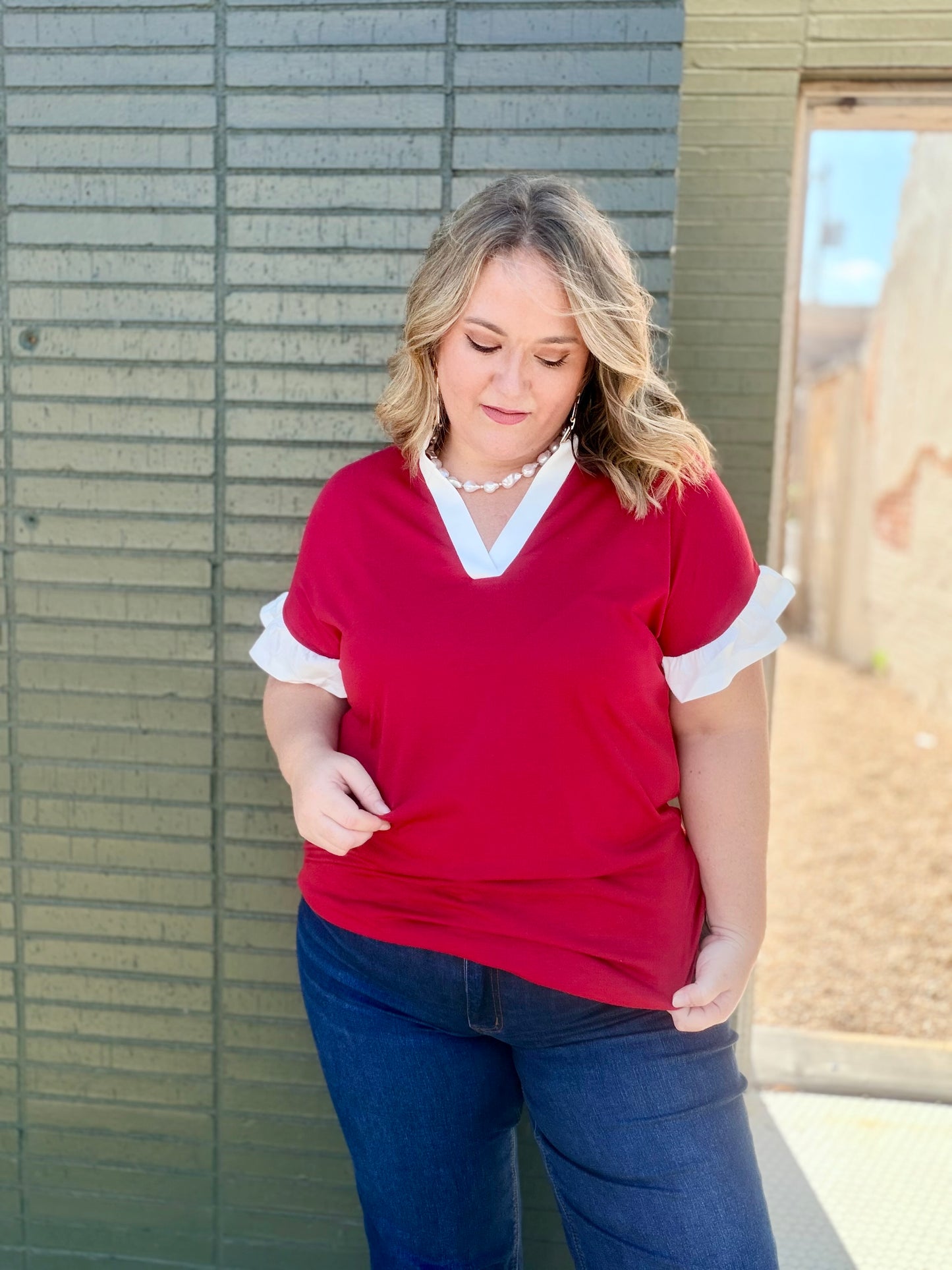 Ashley Ruffle Sleeve Top